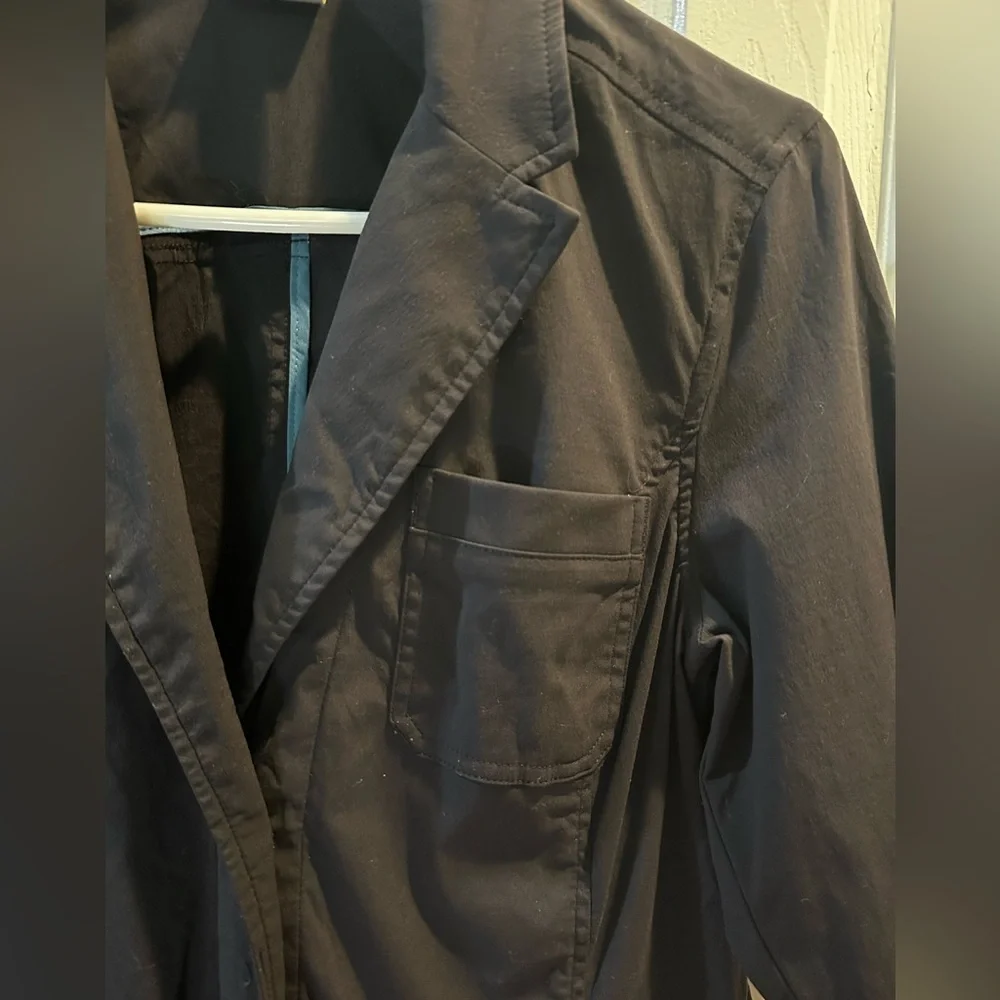Eddie Bauer Women’s Soft Black Jacket Blazer‎ Sz 8 Performance Nylon Pockets